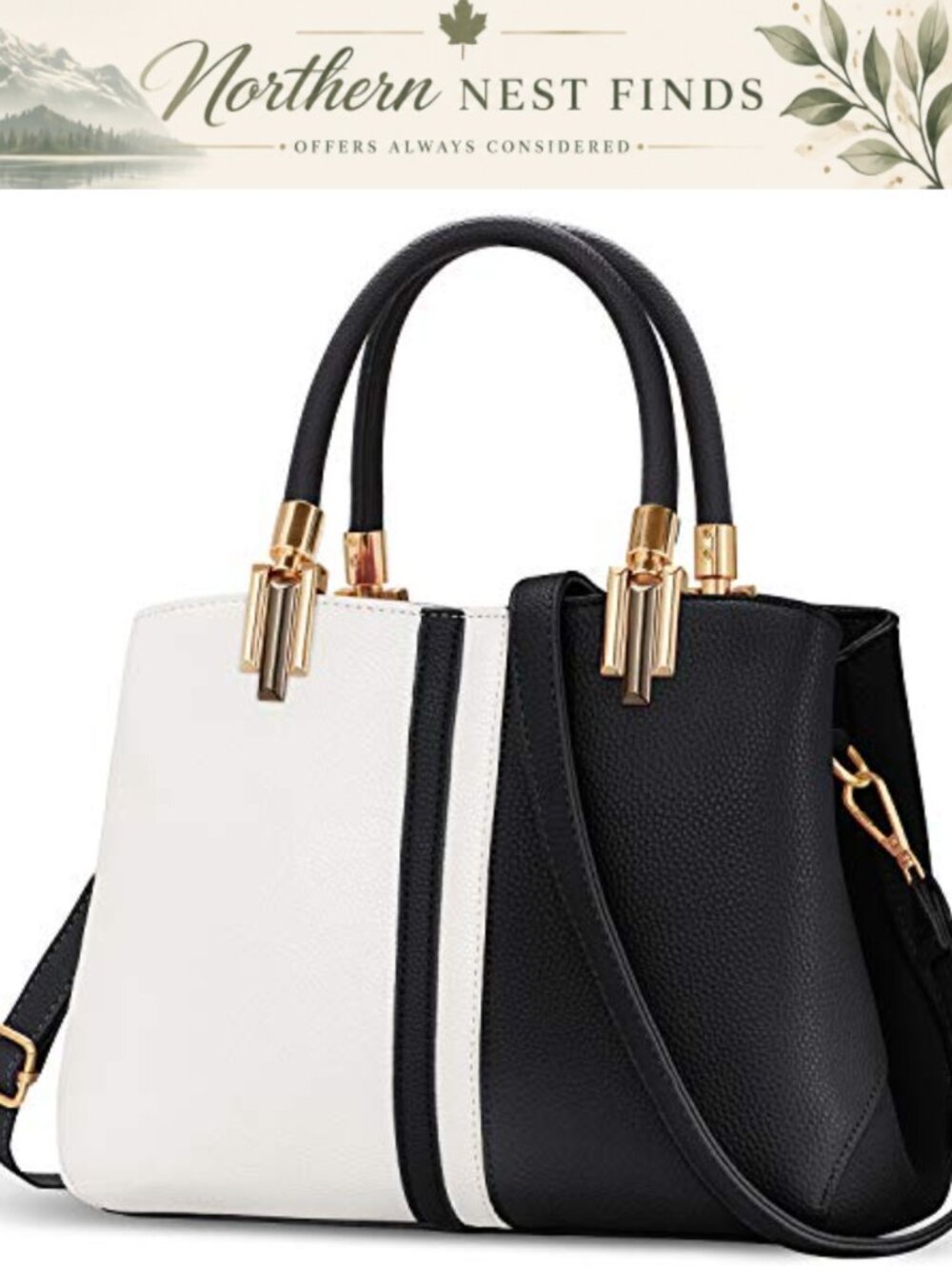 Synthetic Leather Satchel Top Handle Handbag Adjustable Strap Tote Purse